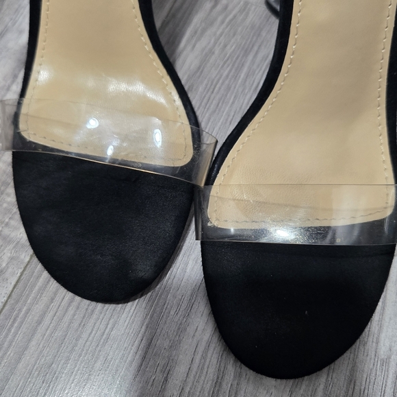 Shoe Dazzle Camden Black And Clear Platform Heels Sz 8 - Picture 4 of 12
